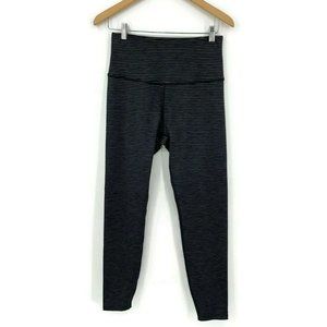 Beyond Yoga High Waisted Leggings Womens XL Black Grey Stripe